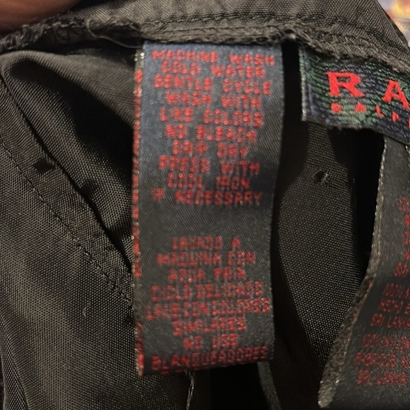 Ralph Lauren Black Stacked Zip Hem Pants Size 6 - Picture 7 of 7